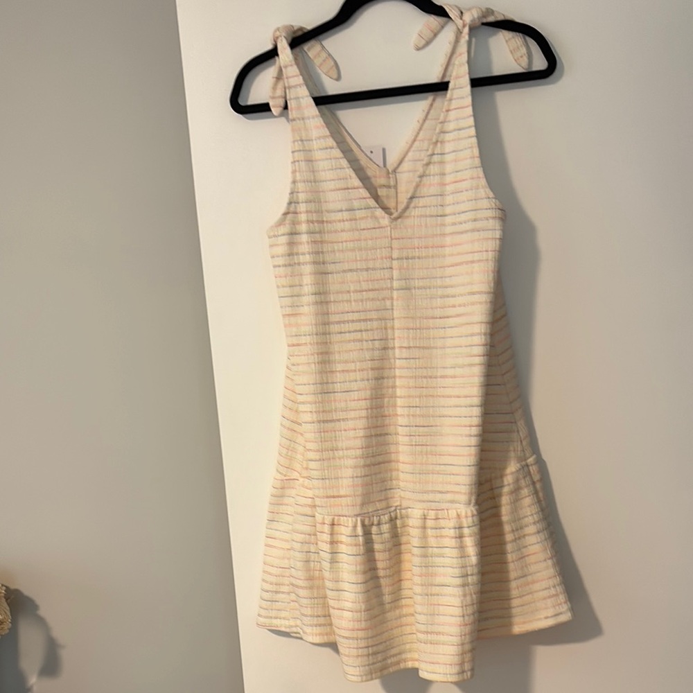 NWT Loft Striped Sleeveless Dress with Tie Straps - Picture 3 of 7